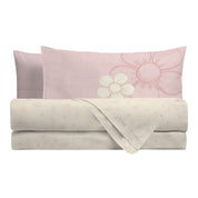 THUN® Completo Letto Matrimoniale in Cotone Iconic Elegance Daisy Pink B201060