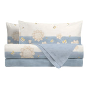 THUN Parure Copripiumino letto Singolo in Cotone Elegance Azzurro B201051
