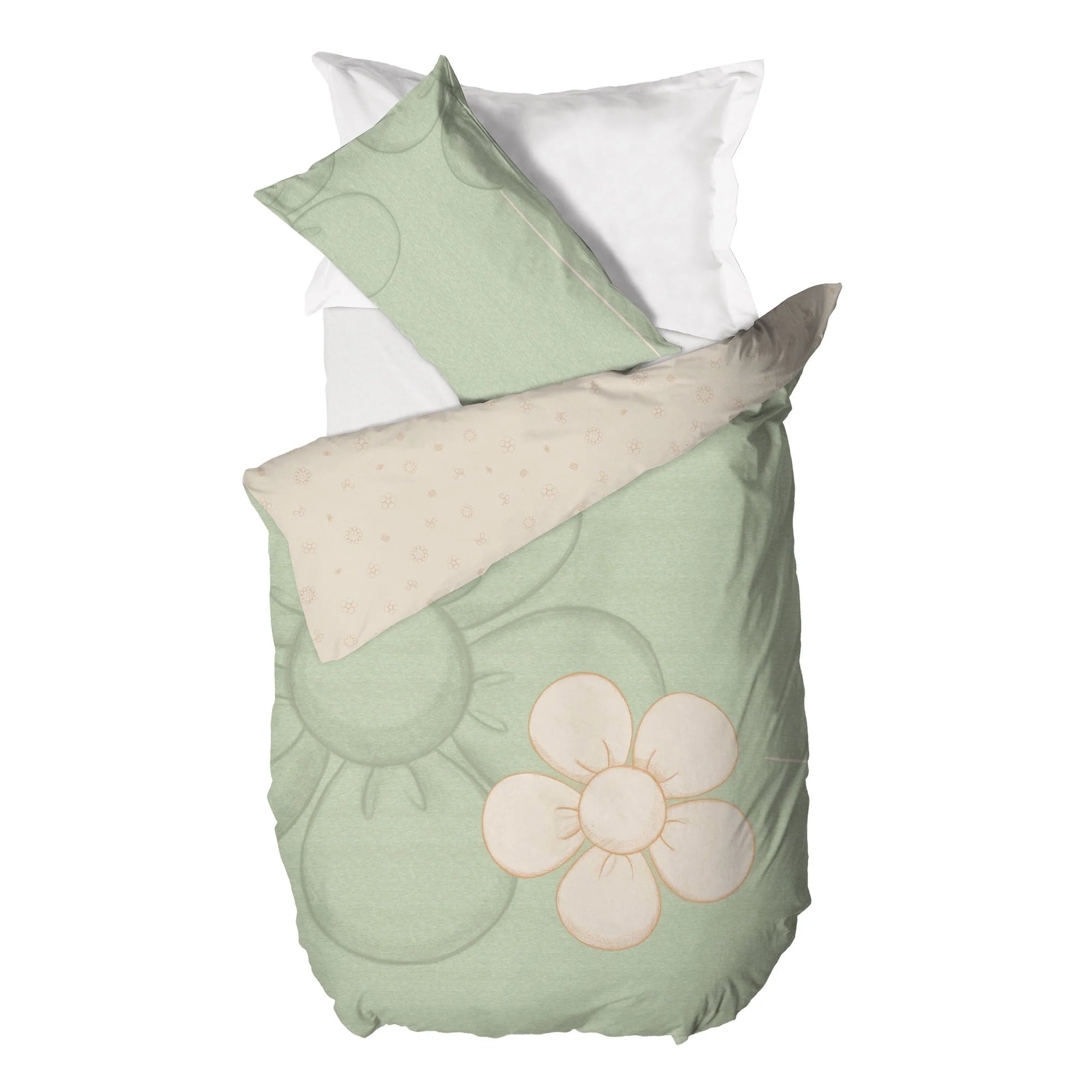 THUN Parure Copripiumino Singolo Iconic Elegance Daisy Green B201063