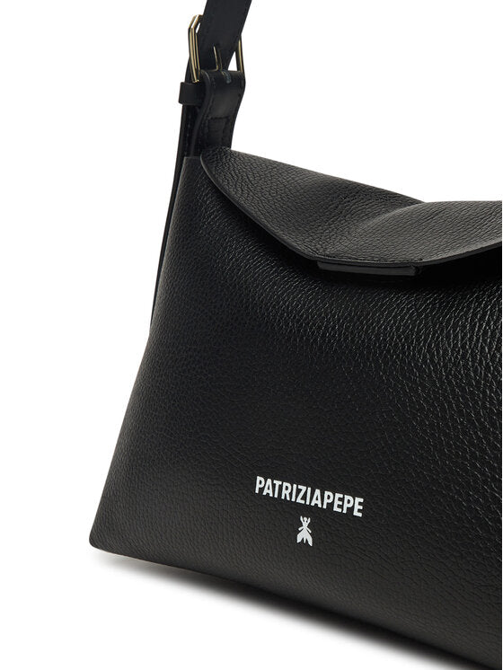 Patrizia Pepe Borsa a Spalla in Pelle Nero Donna 8B0256