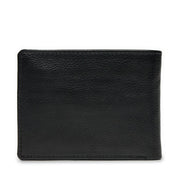 Blauer Portafoglio nero in pelle portamonete e carte - slot Card Uomo