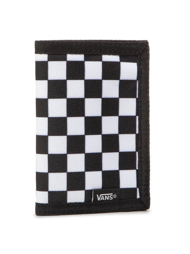 Vans Portafoglio Trifold Slipped in Poliestere Nero Bianco Unisex