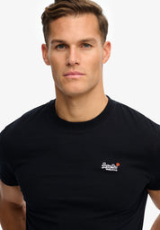 Superdry T-shirt Uomo Logo cotone manica corta nero