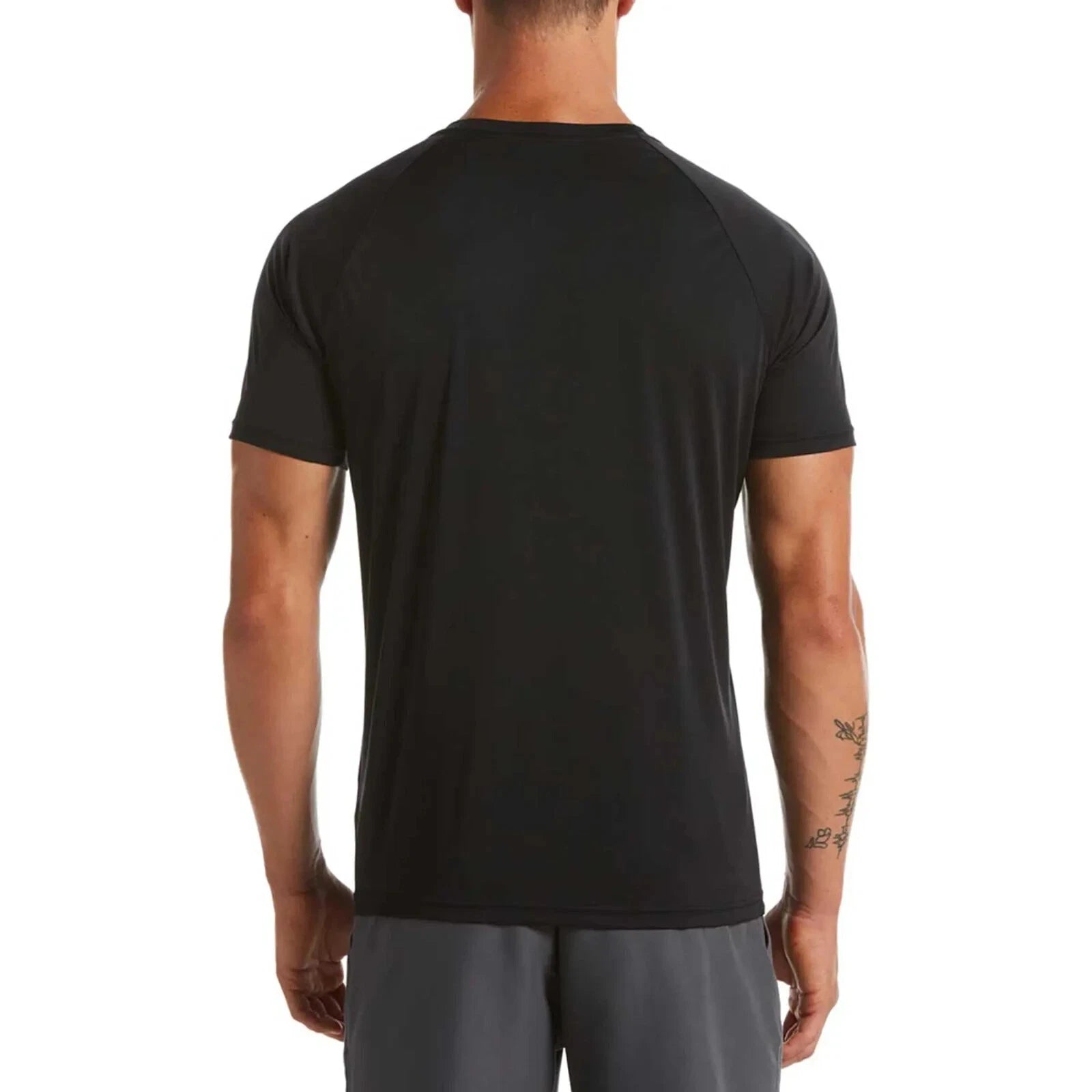 Nike Swim T-Shirt Short Sleeve Hydrogu NESSA586 Tessuto Tecnico Nero Uomo