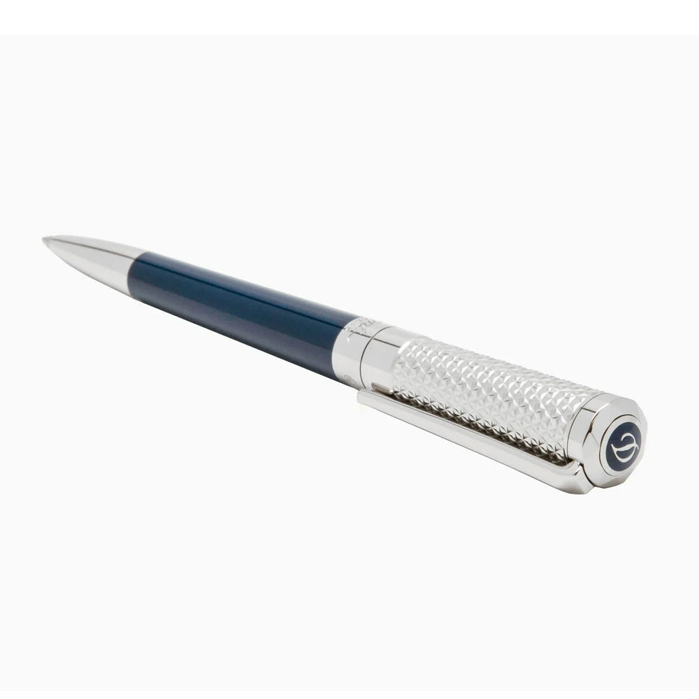 S.t.dupont biro penna sfera Diamond Head Liberte lacca blu e palladio 465017