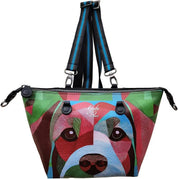 Gabs G3 Plus M Pet Borsa Zaino Trasformabile Shopper Tote Bauletto Pelle Bracco verde