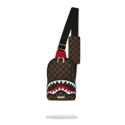 Sprayground sling bag borsello uomo donna marrone zainetto monospalla b7819