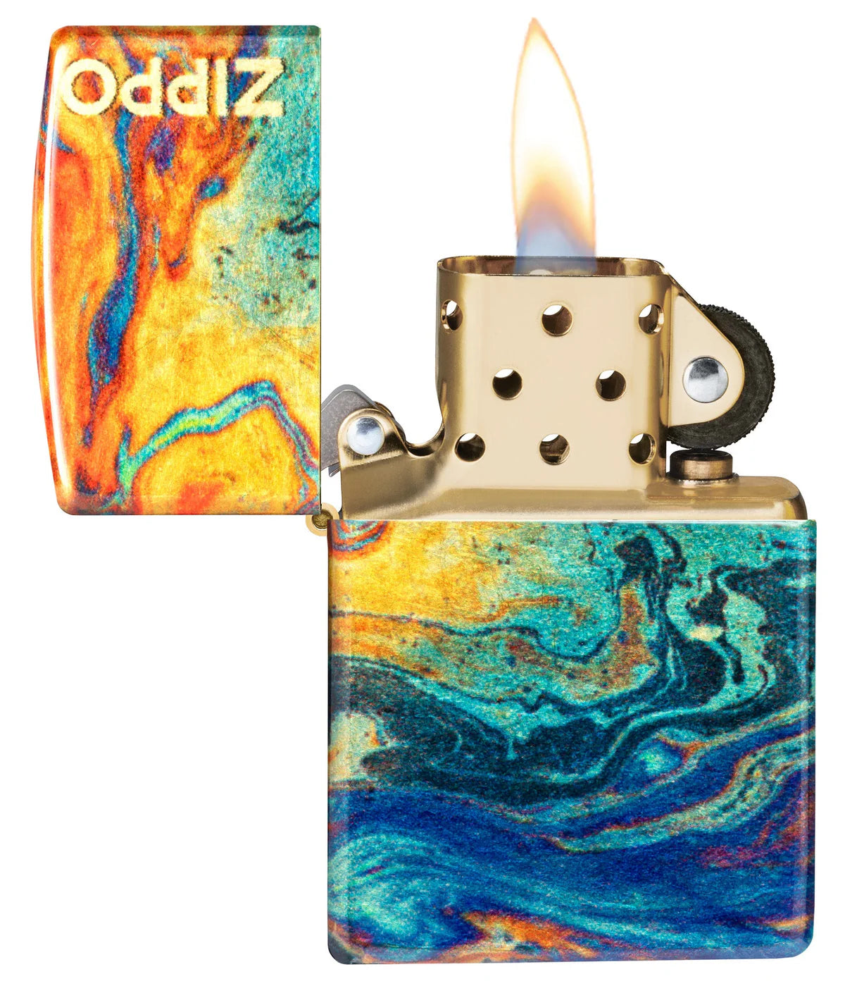 Zippo accendino ricaricabile antivento Made in USA Colorful 48778