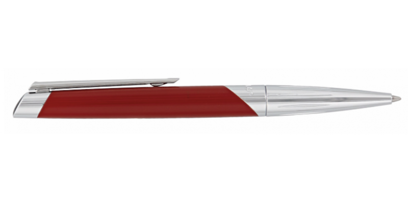 S.t.dupont Biro Penna Sfera Defi in Metallo Rosso opaco e Cromo 405739