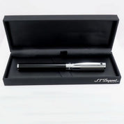 S.t.dupont penna stilografica fountain pen initial cromo e nero 260204
