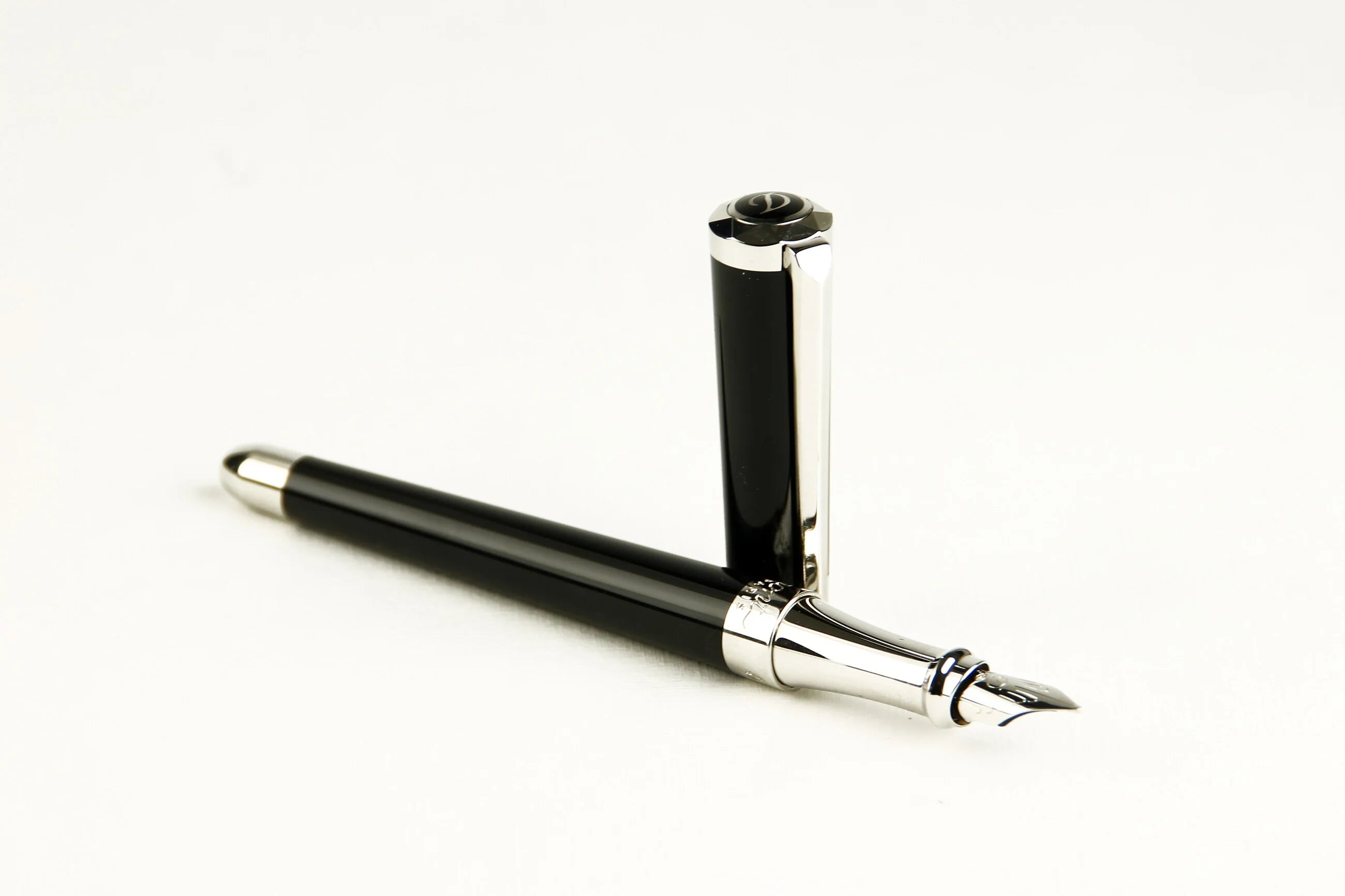 S.t.dupont penna stilografica liberte fountain pen cromo nero 460674