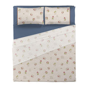 THUN completo letto matrimoniale lenzuola federe - Fantasia Gnomes Collection Blu