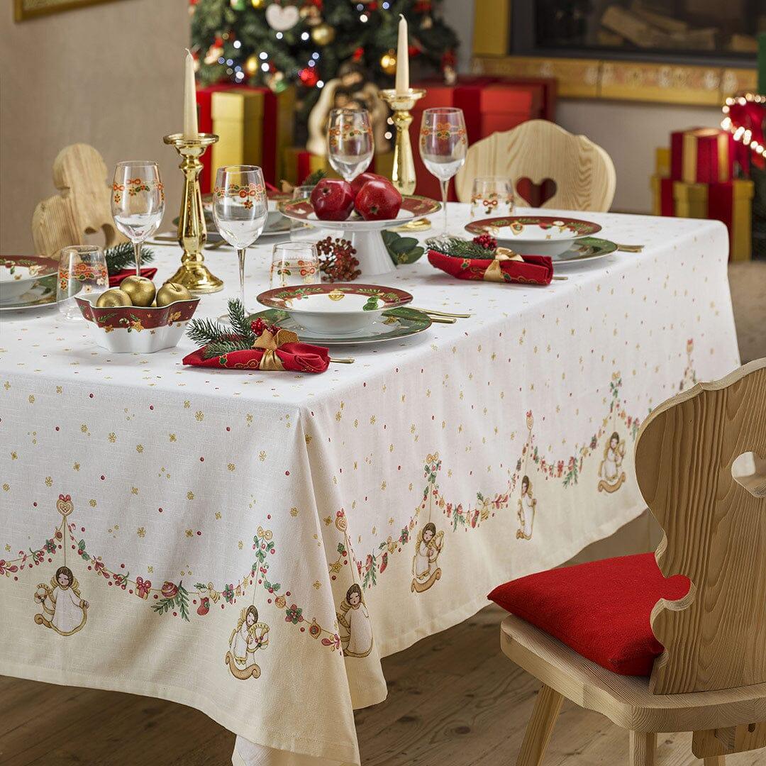 Thun Tovaglia cotone 100% Natale 6 posti 160x200 cm Garland Vanilla