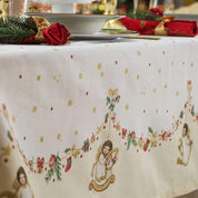 Thun Tovaglia cotone 100% Natale 6 posti 160x200 cm Garland Vanilla