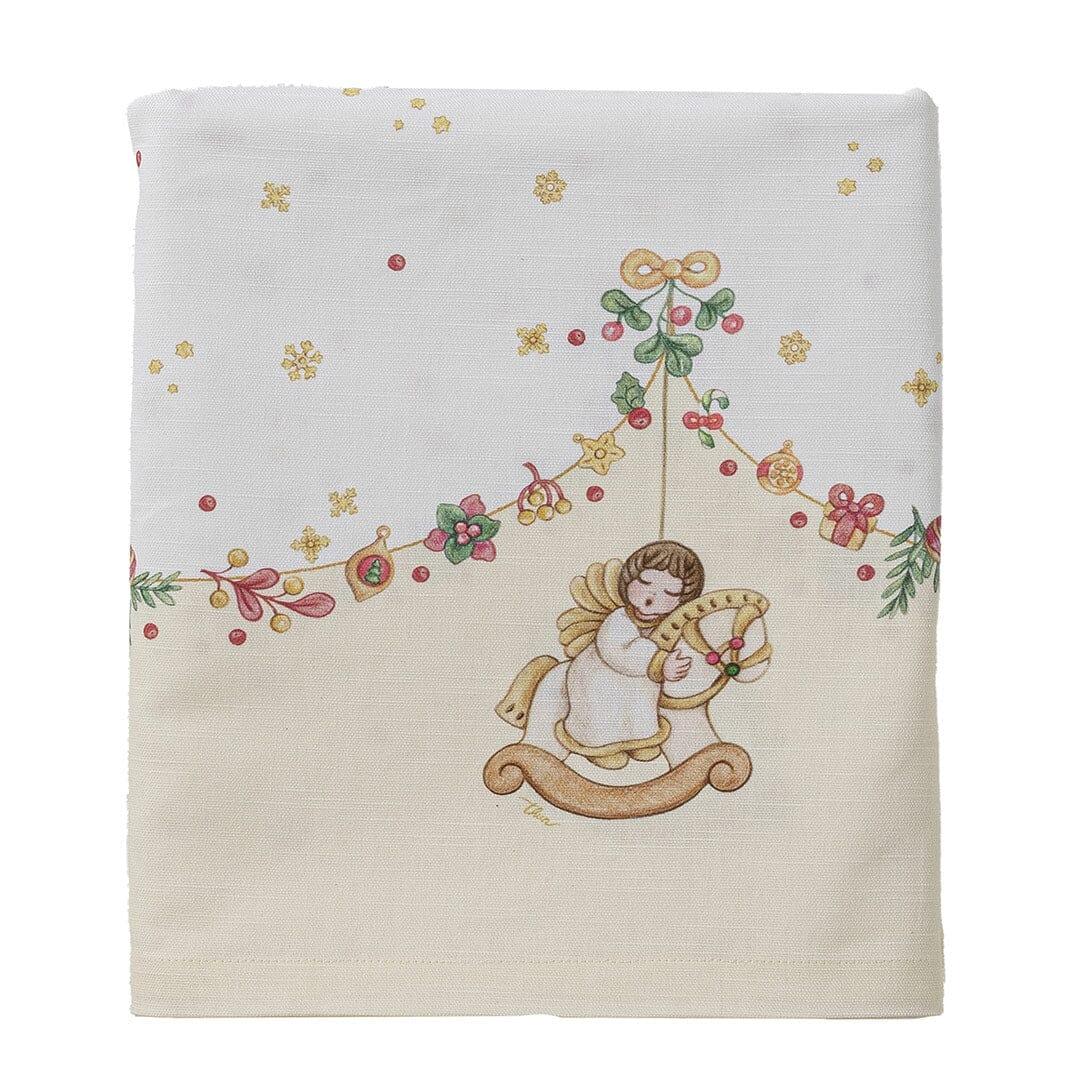 Thun Tovaglia cotone 100% Natale 6 posti 160x200 cm Garland Vanilla
