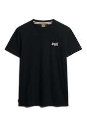 Superdry T-shirt Uomo Logo cotone manica corta nero
