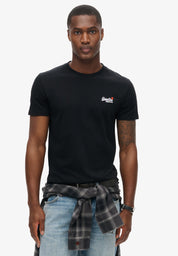 Superdry T-shirt Uomo Logo cotone manica corta nero