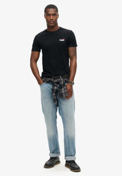 Superdry T-shirt Uomo Logo cotone manica corta nero