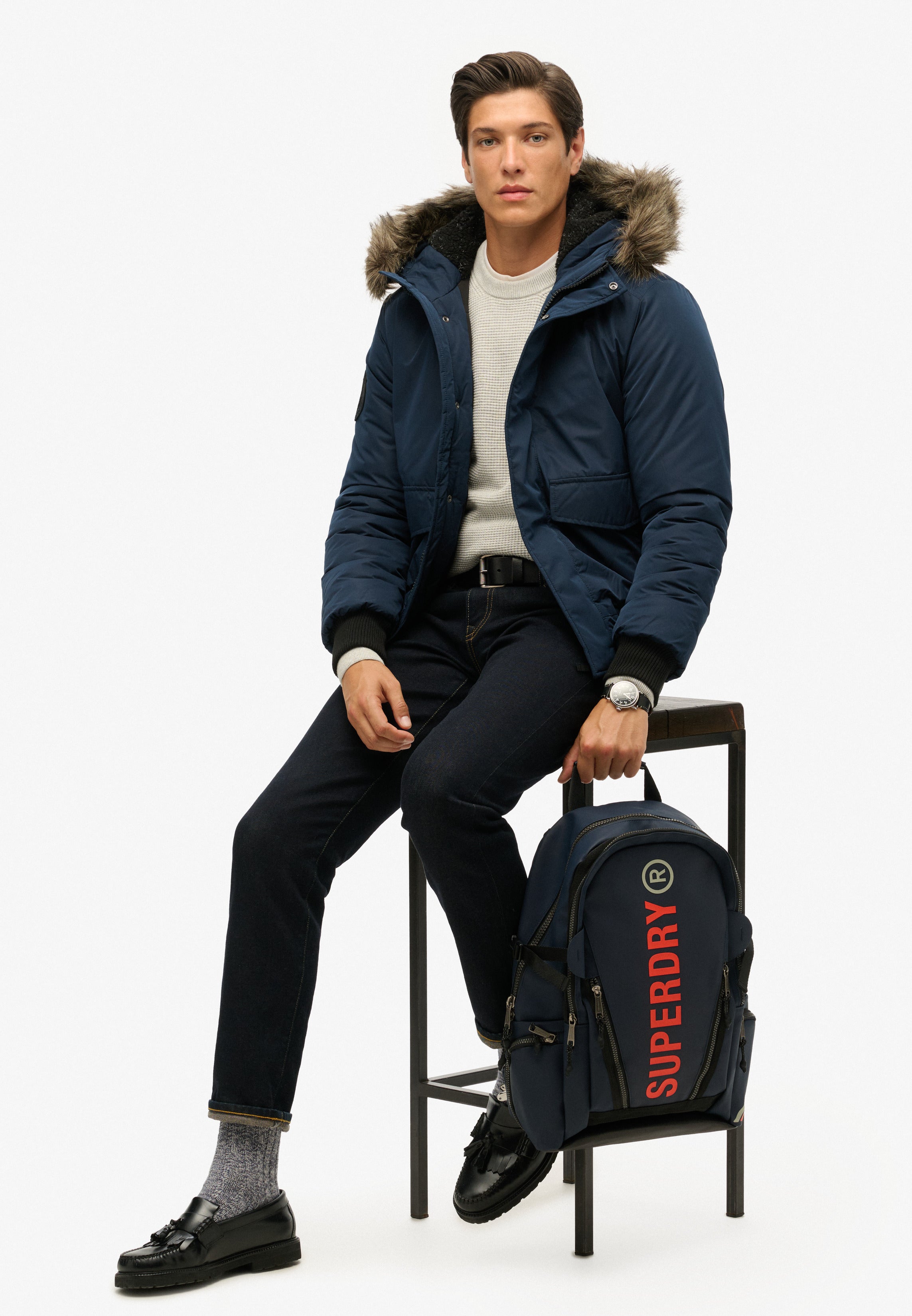 Superdry Zaino capiente 21 litri tasche escursionismo city scuola Tarp Blu