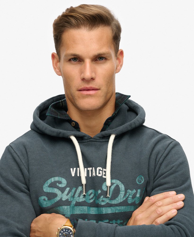 Superdry Felpa Uomo Con Cerniera - 65% Cotone, 35% Poliestere, Manica Lunga, Lavabile A 30°