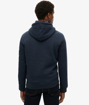 Superdry Felpa cappuccio Hoodie Logo Vintage HERITAGE RELAXED Navy Blu