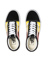 Vans Scarpe Basse sneakers Old Skool PRNT FLAME in Tela Nero