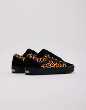 Vans Sneaker Donna Old Skool Tomaia Nero con Inserti Suede Trama Leopardato