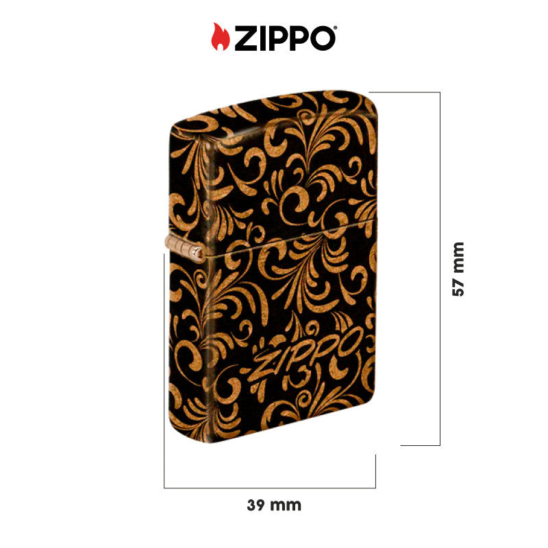Zippo accendino ricaricabile antivento Made in USA Floral 22H013