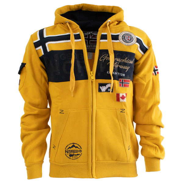 Geographical Norway Cotton Blend Outdoor Hood Yellow Men-2