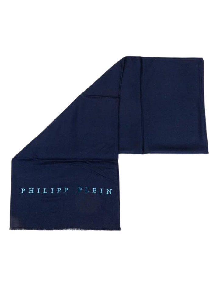 Philipp Plein Foulard Viscosa Blu Made in Italy 4