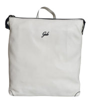 Gabs Backpack Leather White Icon Black