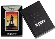 Zippo Windproof Refillable Made In Usa Executioner Silver Unisex