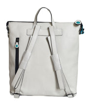 Gabs Backpack Leather White Icon Black