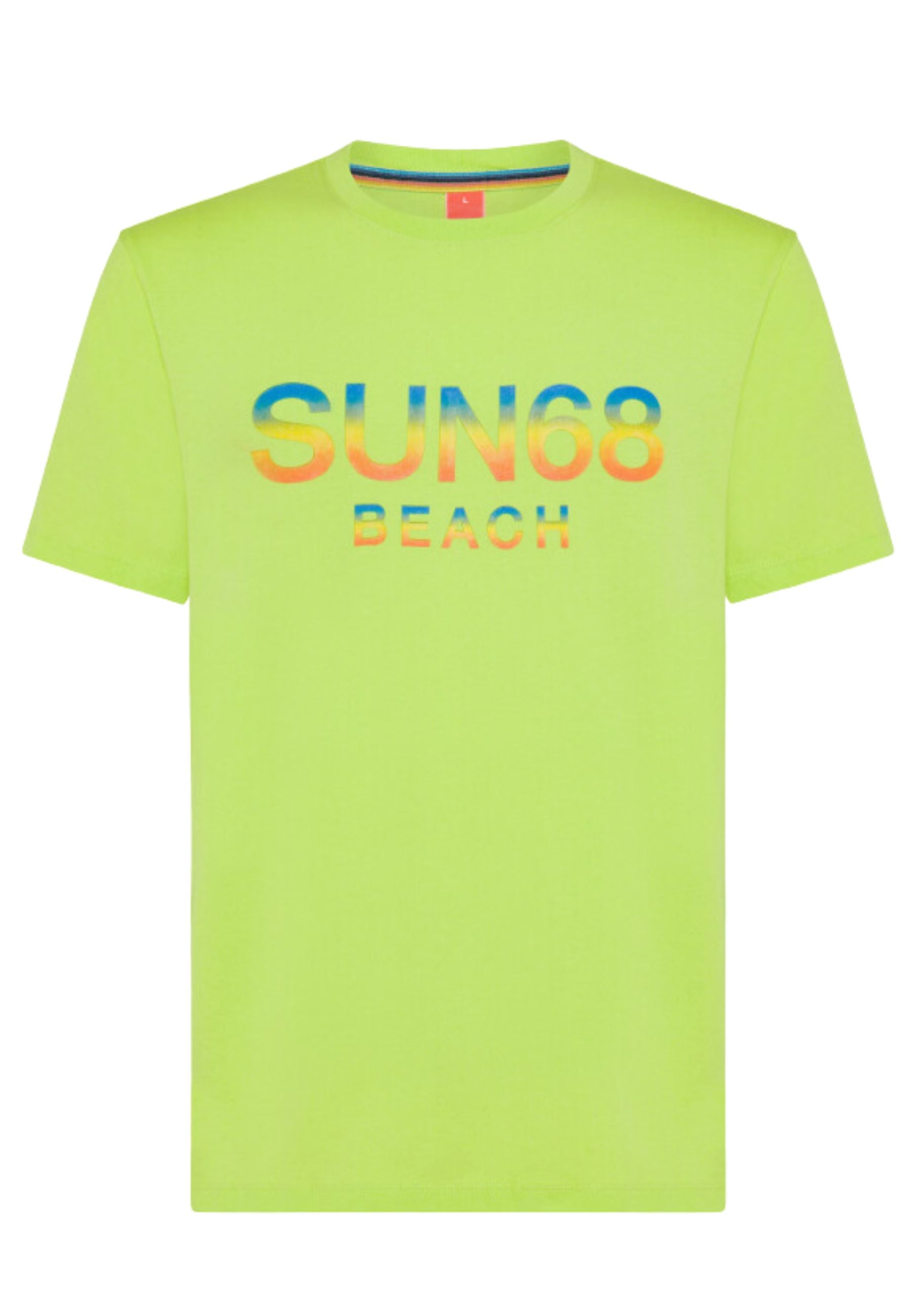 Sun68 Maglietta Big Logo Cotone Giallo