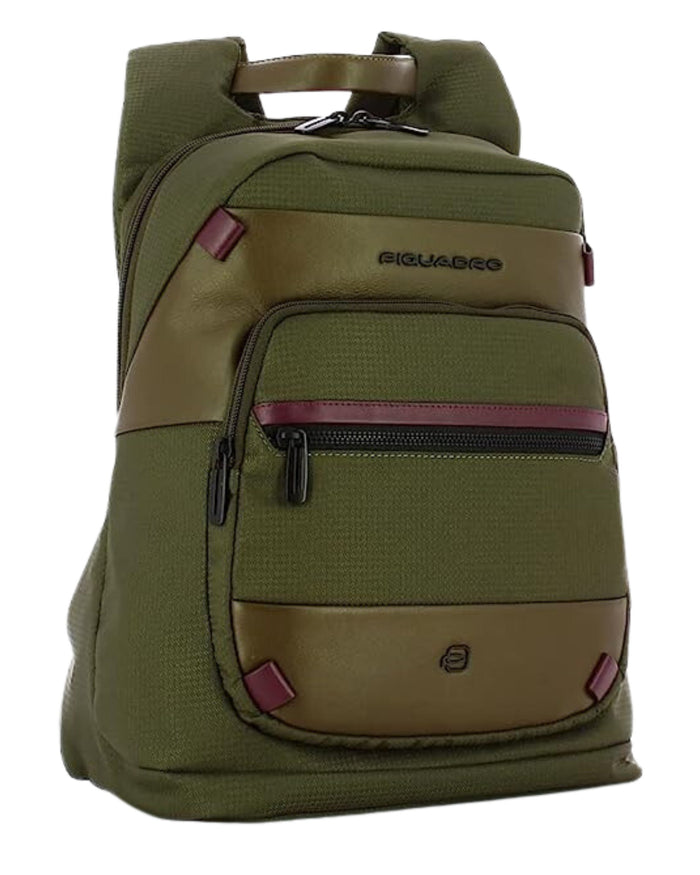 Piquadro In Tessuto Con Tasca Porta Pc Verde Unisex 2