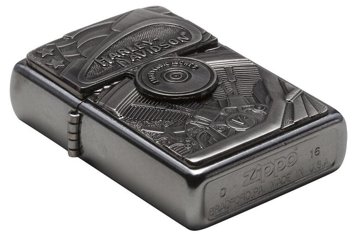 Zippo Harley Placca Argento Unisex 4