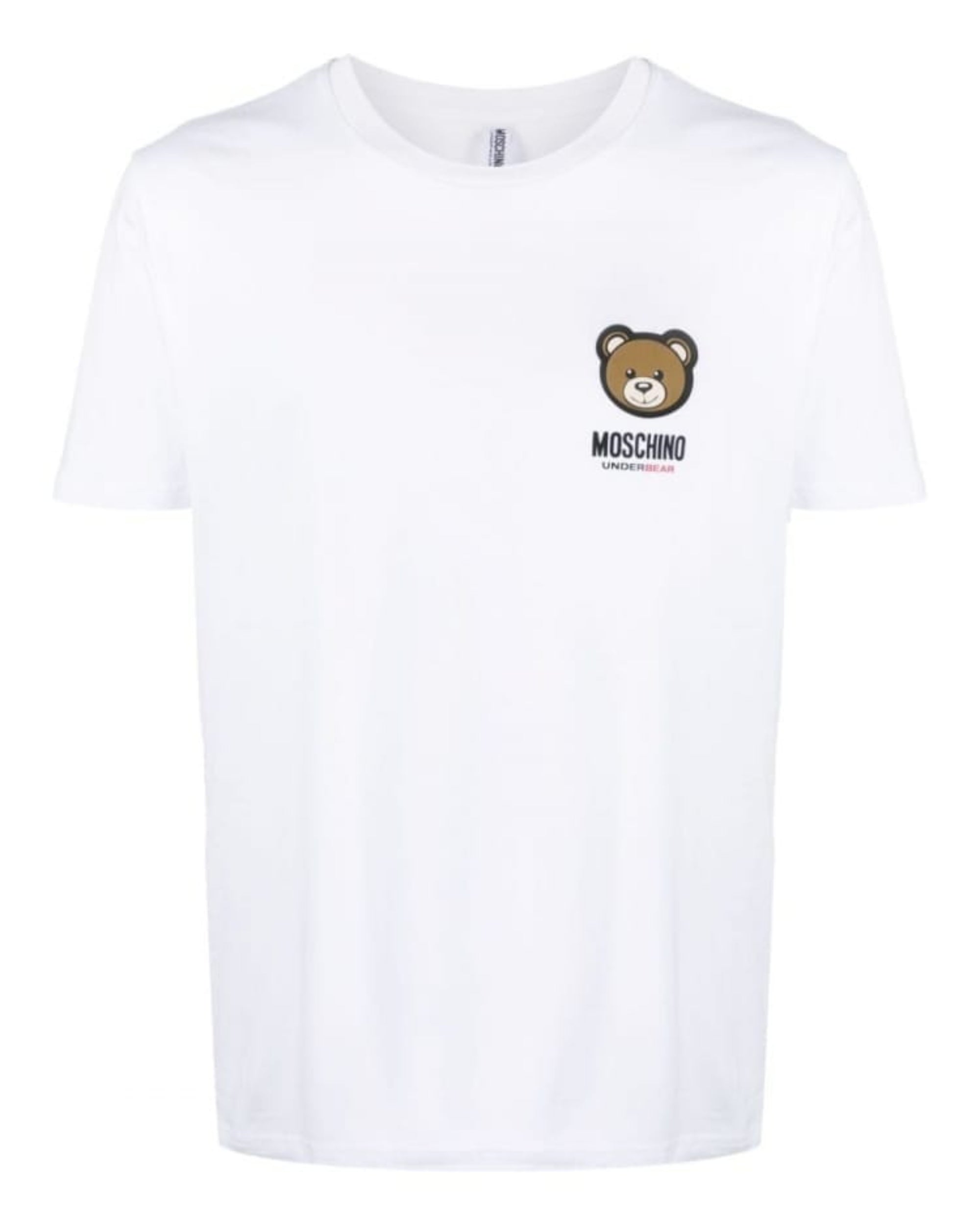 Moschino Underbear Logo Stretch Jersey Cotone Bianco