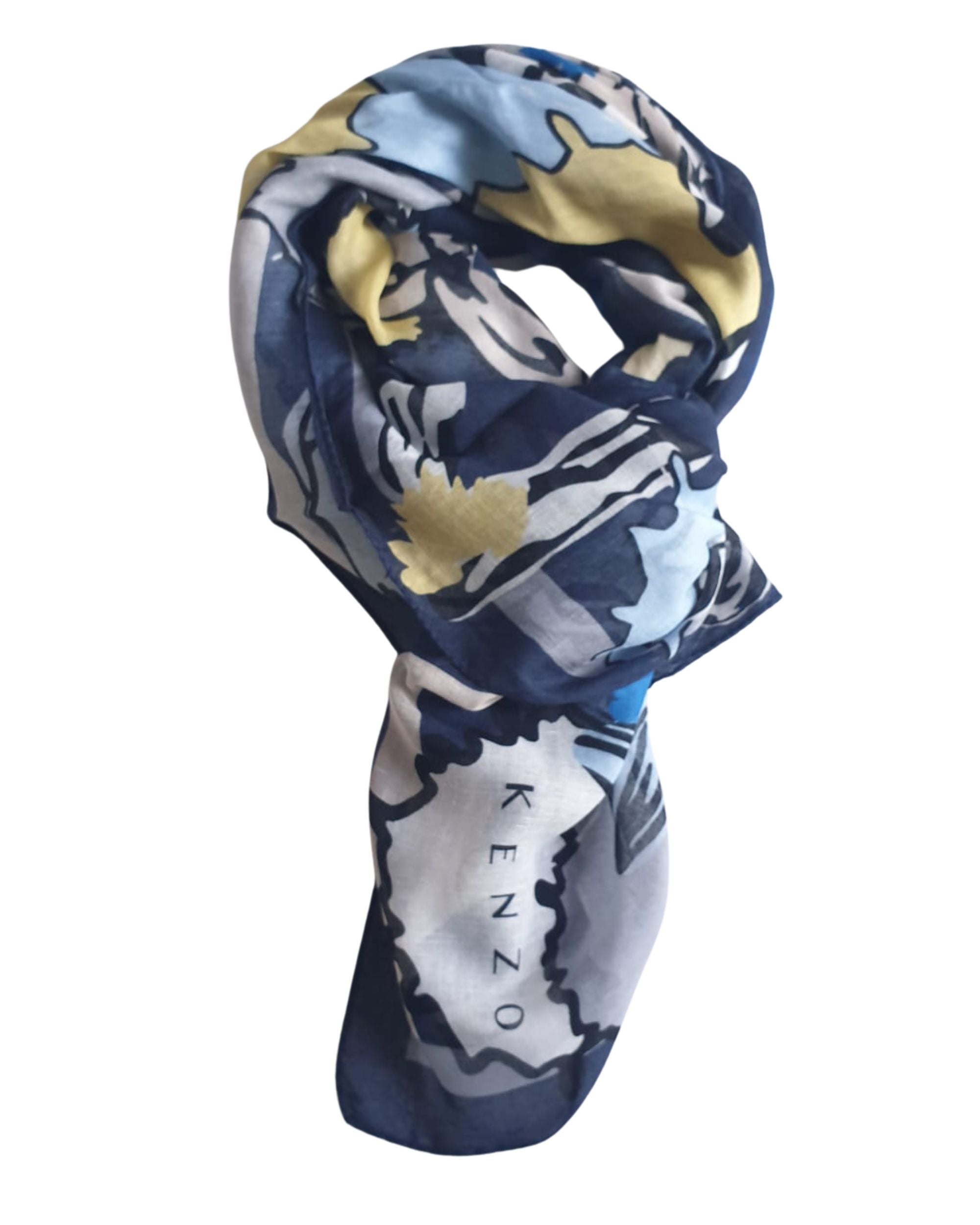 Kenzo Stola Pashmina 135x115 cm Misto Modal Multicolore