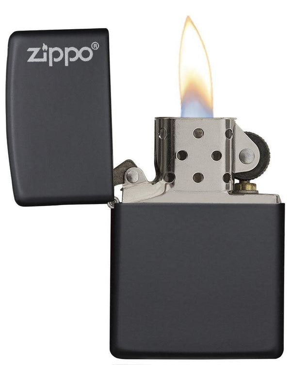 Zippo Matte Logo Nero Unisex-2