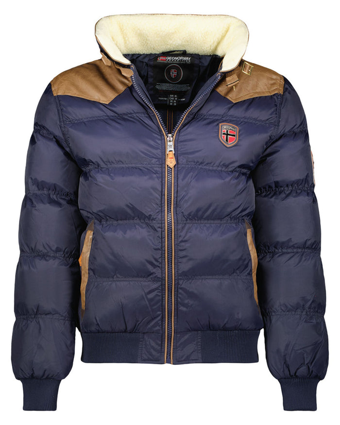 Geographical Norway Giacca Giubbotto Teddy Orsetto Blu Uomo 1