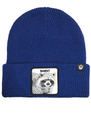 Goorin Bros. Cappello Beanie Hat Cuffia Con Patch Frontale E Logo Su Lato Blu Unisex
