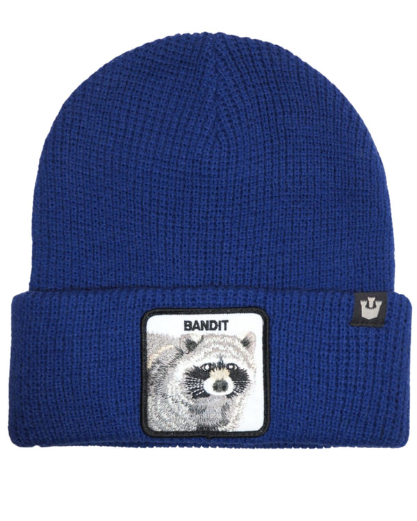 Goorin Bros. Cappello Beanie Hat Cuffia Con Patch Frontale E Logo Su Lato Blu Unisex