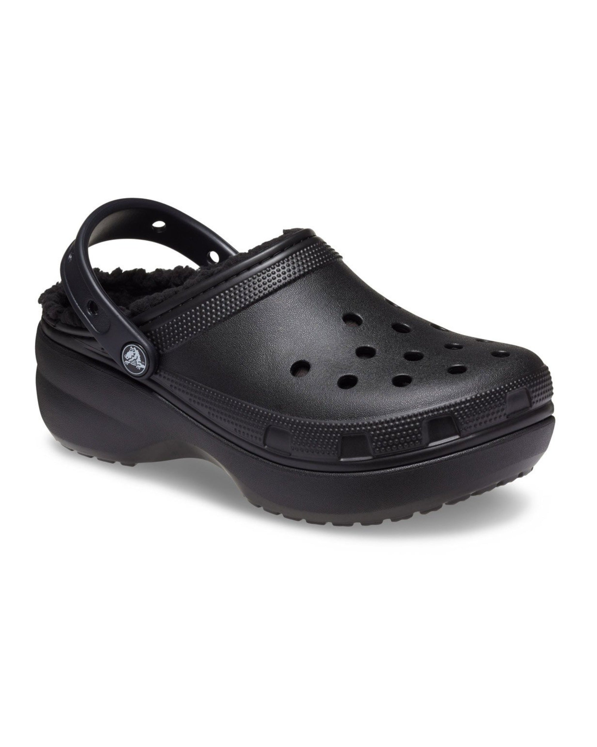 Crocs Classic Platform Lined Clog Nero TPE