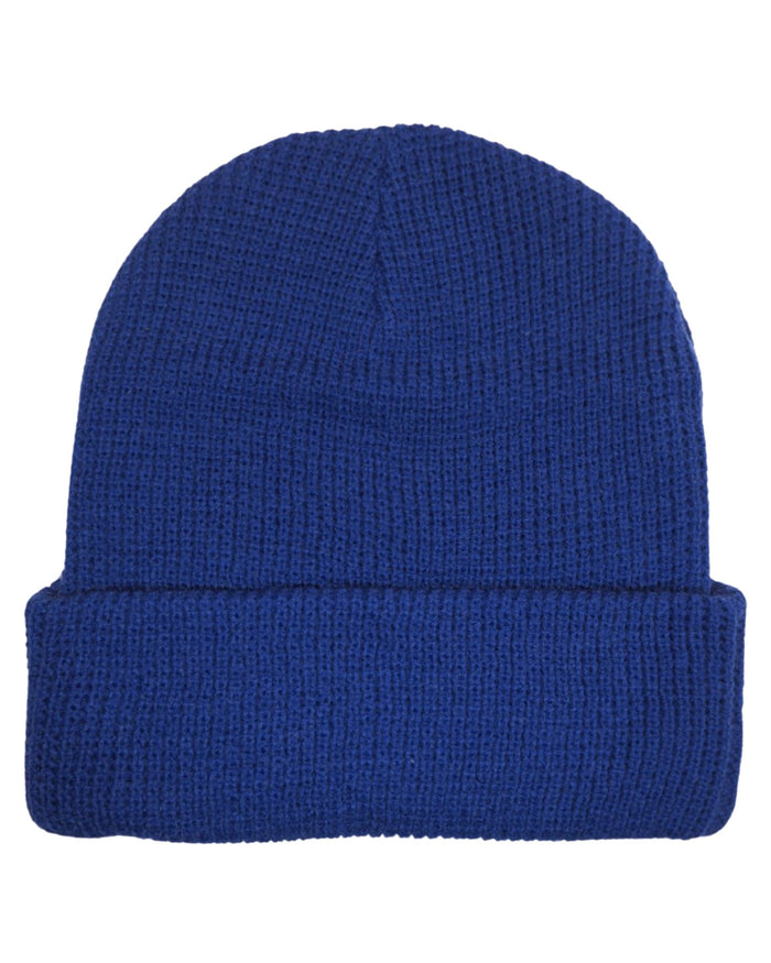 Goorin Bros. Beanie Hat Cap With Front Patch And Side Logo Blue Unisex 3