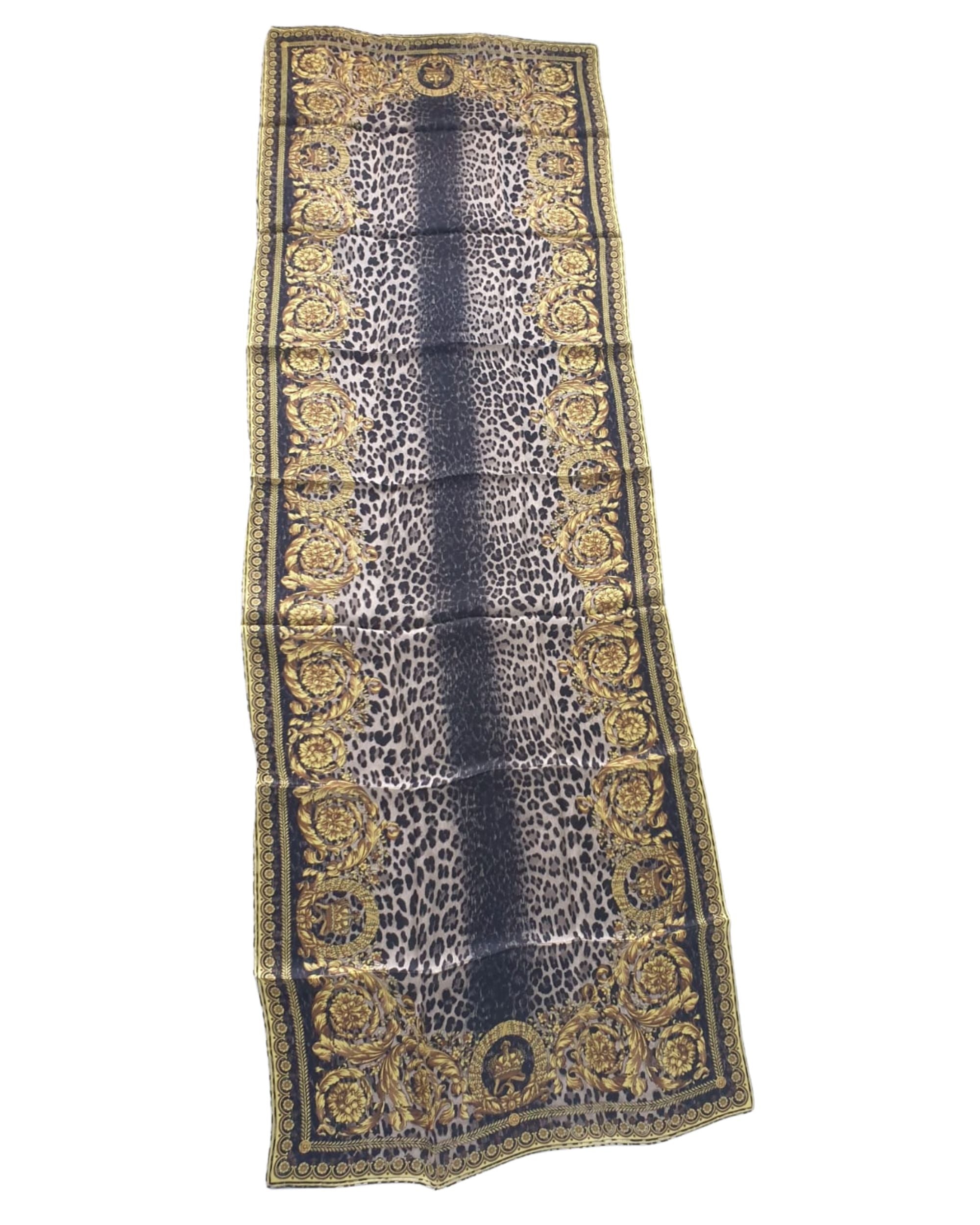 Versace Foulard Stola Pashmina Seta Nero