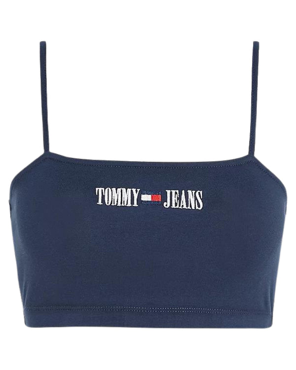 Tommy Jeans Crop Top Ultra Archive in Cotone Blu