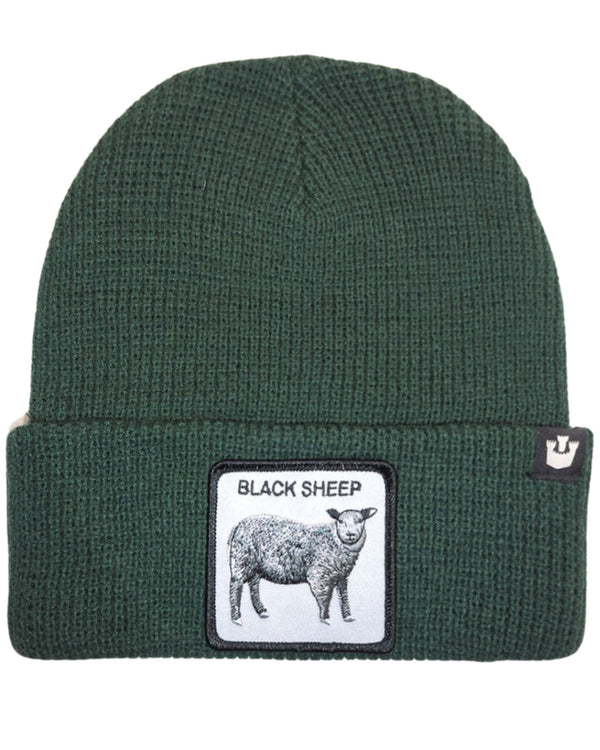 Goorin Bros. Cappello Beanie Hat Cuffia Con Patch Frontale E Logo Su Lato Verde Unisex