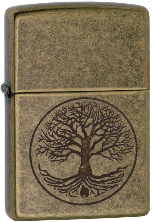 Zippo Windproof Refillable Made In Usa Tree Of Life Gold Unisex
