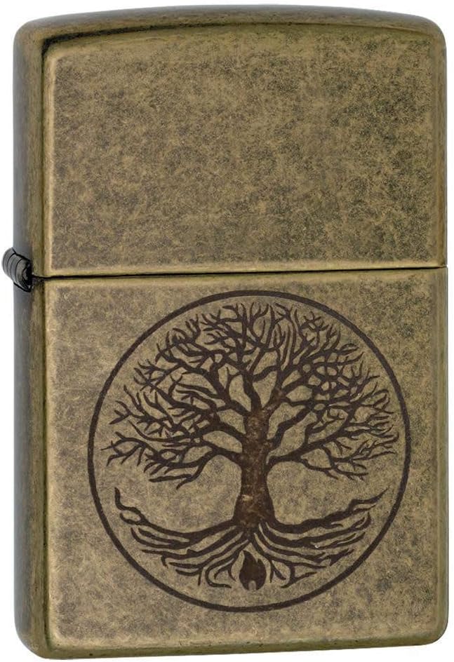 Zippo Windproof Refillable Made In Usa Tree Of Life Gold Unisex 1