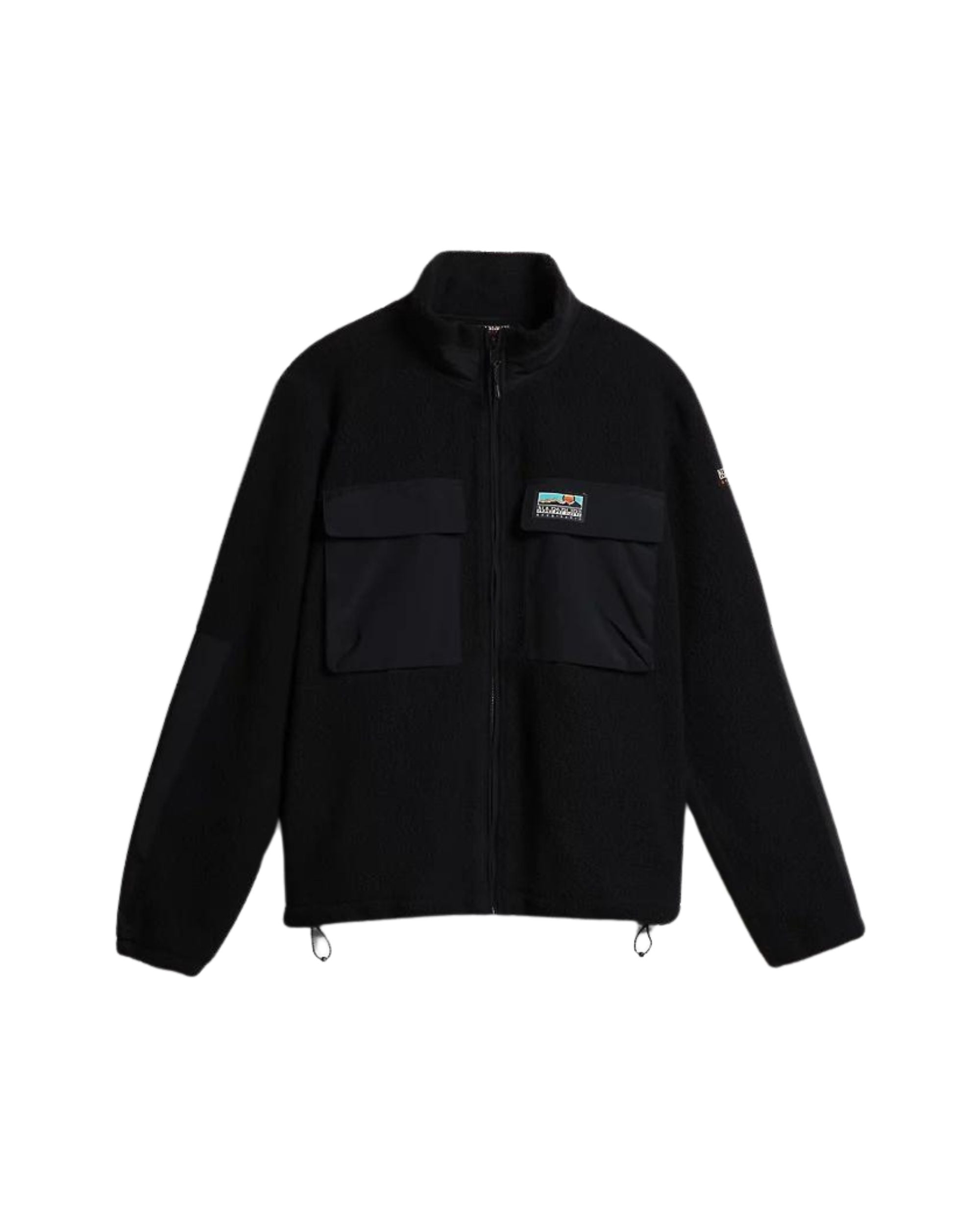 Napapijri Step Zip Up Fleece Sweatshirt Black